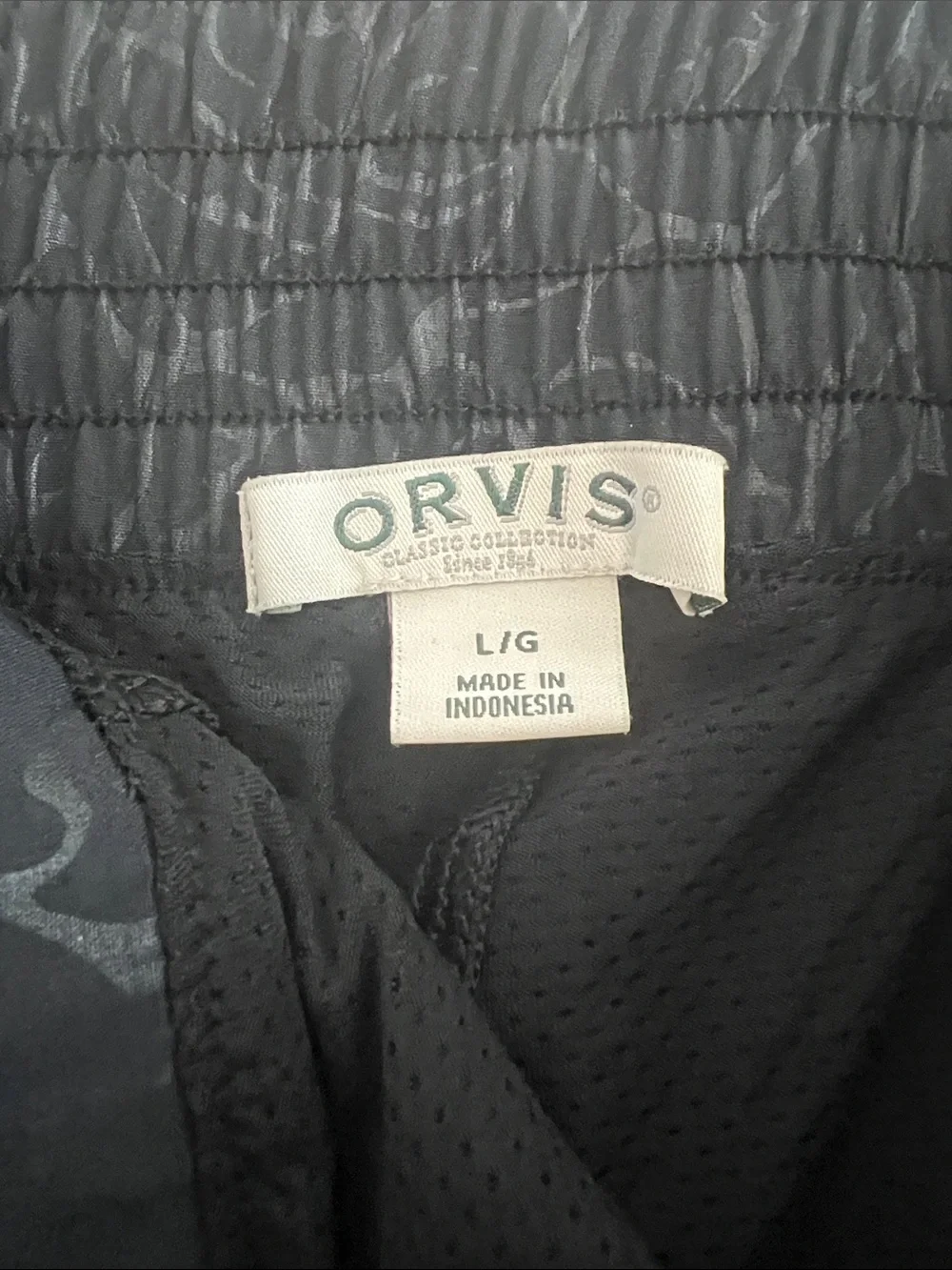 Orvis Black Floral Athletic Skort with Zippered Pockets